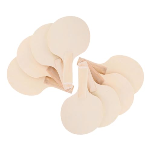 TOYZFRIENDY 4 Paar Unlackierte Tischtennisschläger Holzrohlinge Robuste Tischtennisschläger Basis Für DIY Bastelprojekte Training Und Wettkampf von TOYZFRIENDY