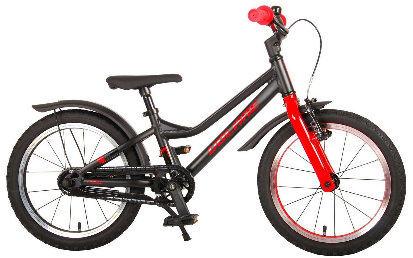 TPFSports Kinderfahrrad Volare Blaster 16 Zoll mit Rücktritt und Handbremse, 1 Gang, (Kinder Jugend Fahrrad - Jungsfahrrad - Rutschfeste Sicherheitsgriffe), Kinder Fahrrad 16 Zoll - Jugend Fahrrad - Schwarz von TPFSports