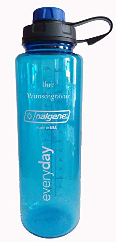 TR Nalgene 'Everyday Silo' - 1,5 L, blau, capCAP-Deckel blau, mit Namensgravur von TR