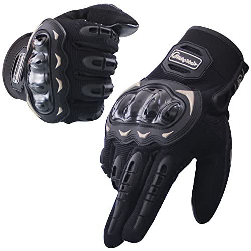 TRABIG Motorradhandschuhe Herren Touchscreen mit Vollfinger Hartknöchelschutz, Sport Handschuhe Professionelle Motorrad Unisex, Sommerhandschuhe für Motorradfahren, Camping und Roller von TRABIG