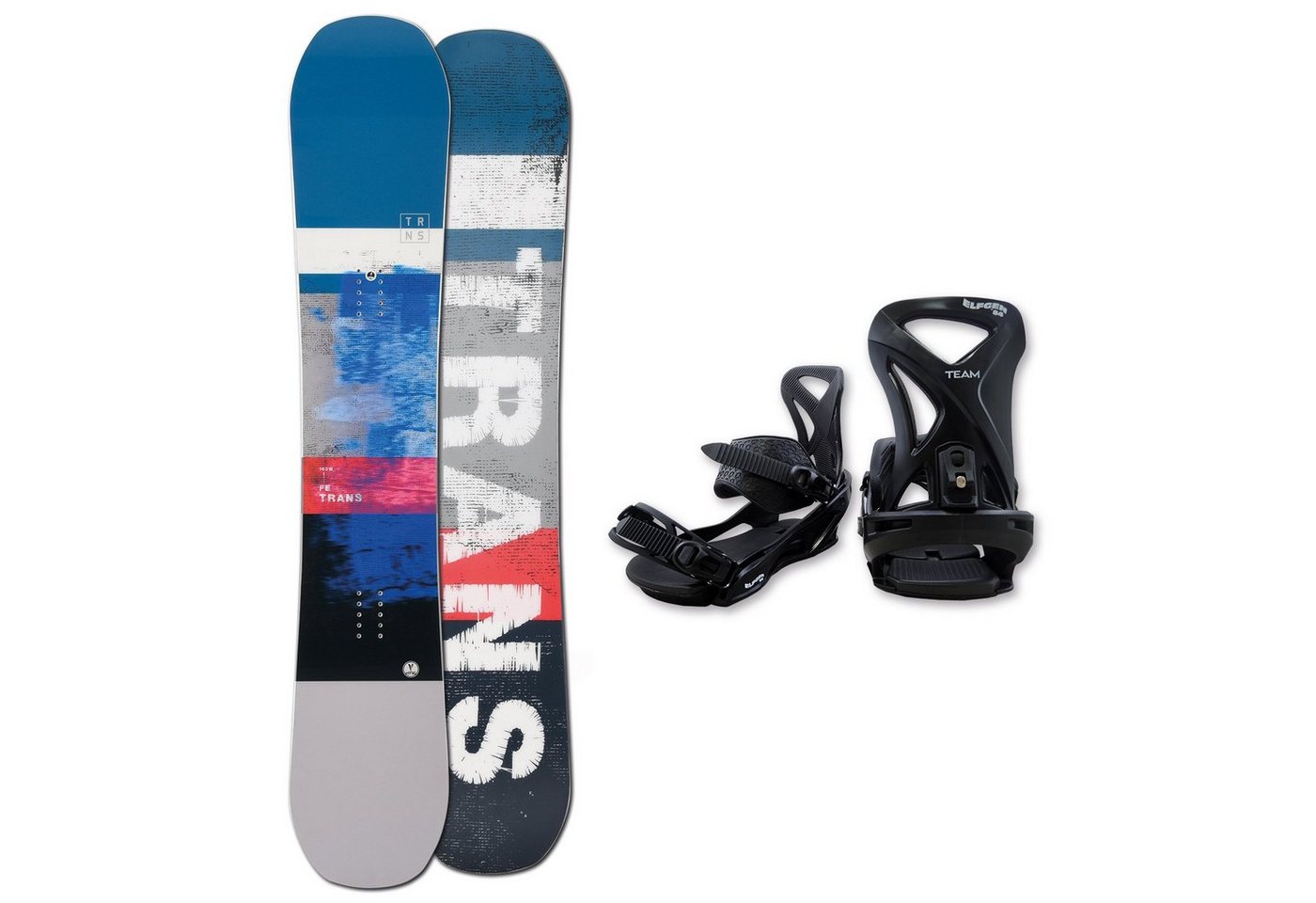TRANS Snowboard FE blue (Set), Inkl. Bindung mit Befestigungsmaterialien von TRANS