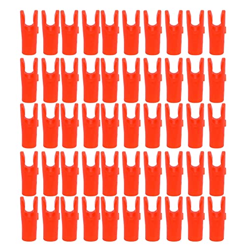Pfeilnocken, Farbige Bogenschießen-Nocken, Einsteckstift-Schaftenden, Innendurchmesser-Einsätze Bogennocken, Bogenschießen-Pfeilschwanz in Standardgröße, Langlebige, Tragbare Pfeilnocke(Rot L) von TREETDOBV