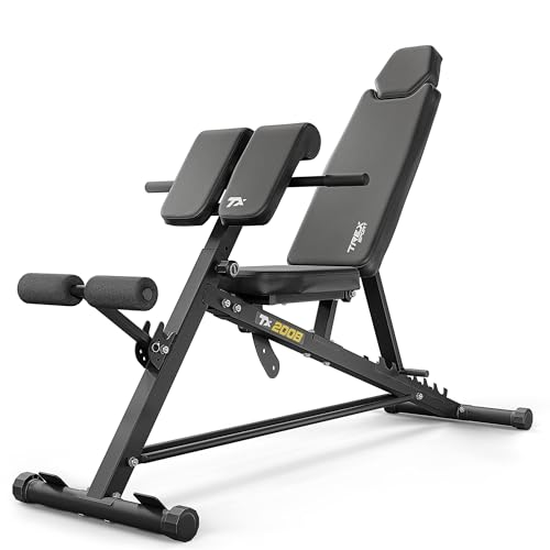 TREX SPORT TX-200B Multifunktions Hantelbank | Trainingsbank für Ganzkörper-Workout | Rückentrainer für zuhause | bis 250 kg von TREX SPORT