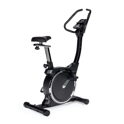 TREXO Hex Stationärer Heimtrainer mit Funktionscomputer und elektromagnetischem Widerstandssystem im Bereich 1-16 Schwungrad 3 kg Schwarz EB300 von TREXO