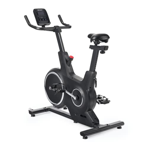 TREXO Stationärer Heimtrainer mit Computer und LCD-Display, magnetischem Widerstandssystem, stabiler Konstruktion und 5kg Schwungrad Schwarz EB-500S von TREXO