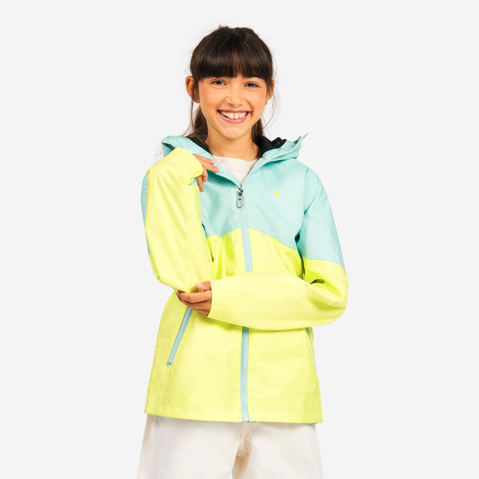 Gebraucht - Segeljacke Regenjacke Kinder wasserdicht 100 blau/gelb - GUT von TRIBORD
