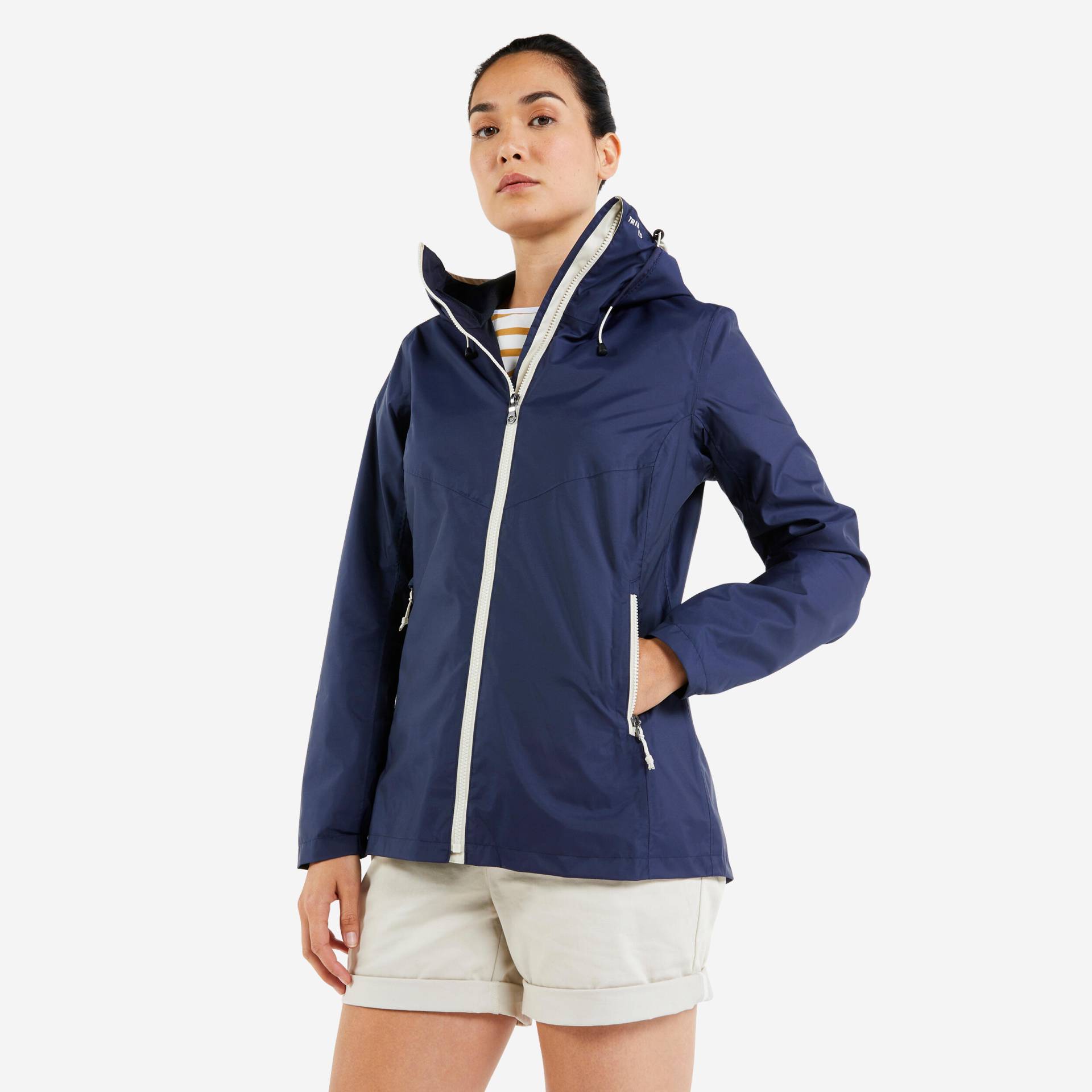 Segeljacke Damen wasserdicht - Sailing 100 marineblau von TRIBORD