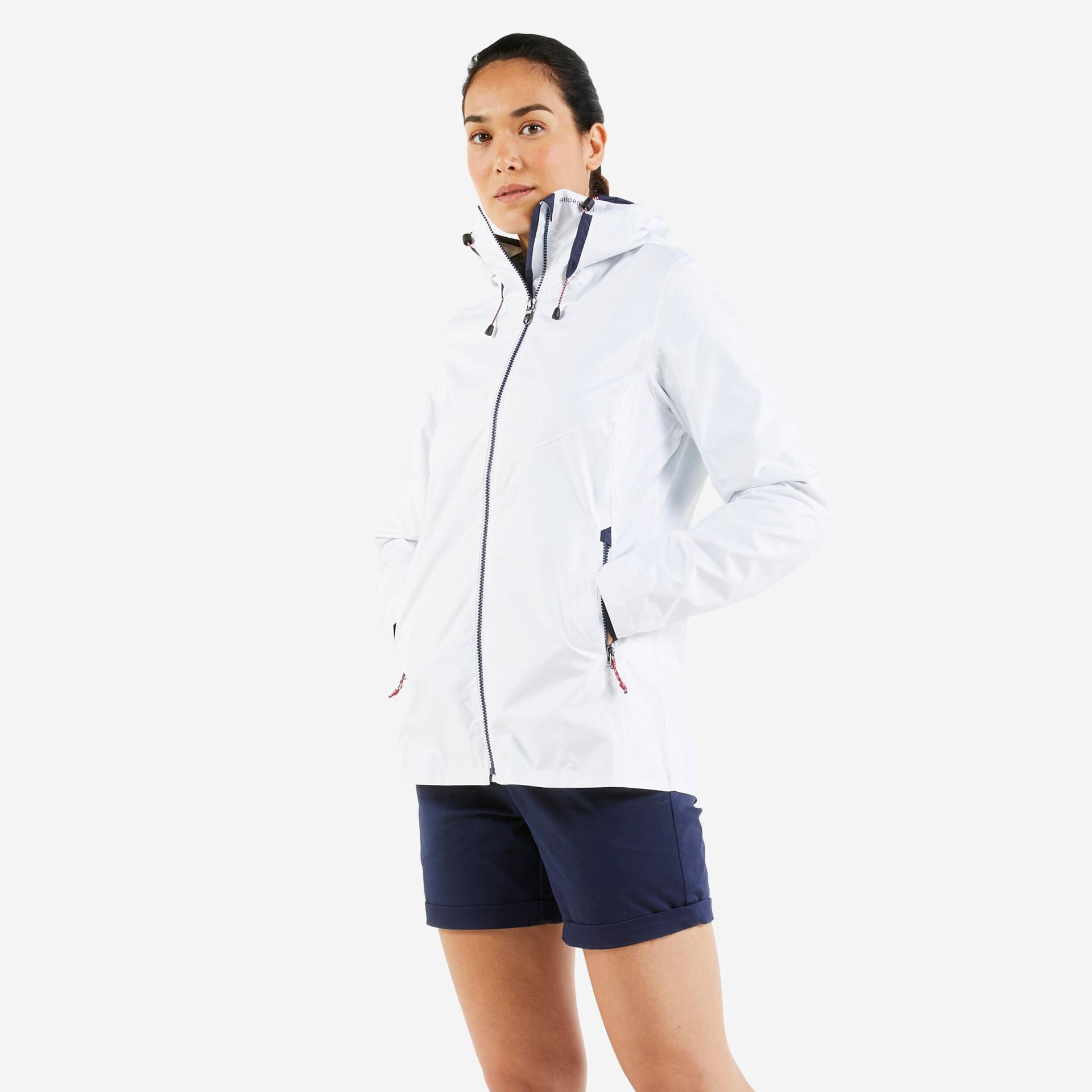 Segeljacke Damen wasserdicht - Sailing 100 weiss von TRIBORD