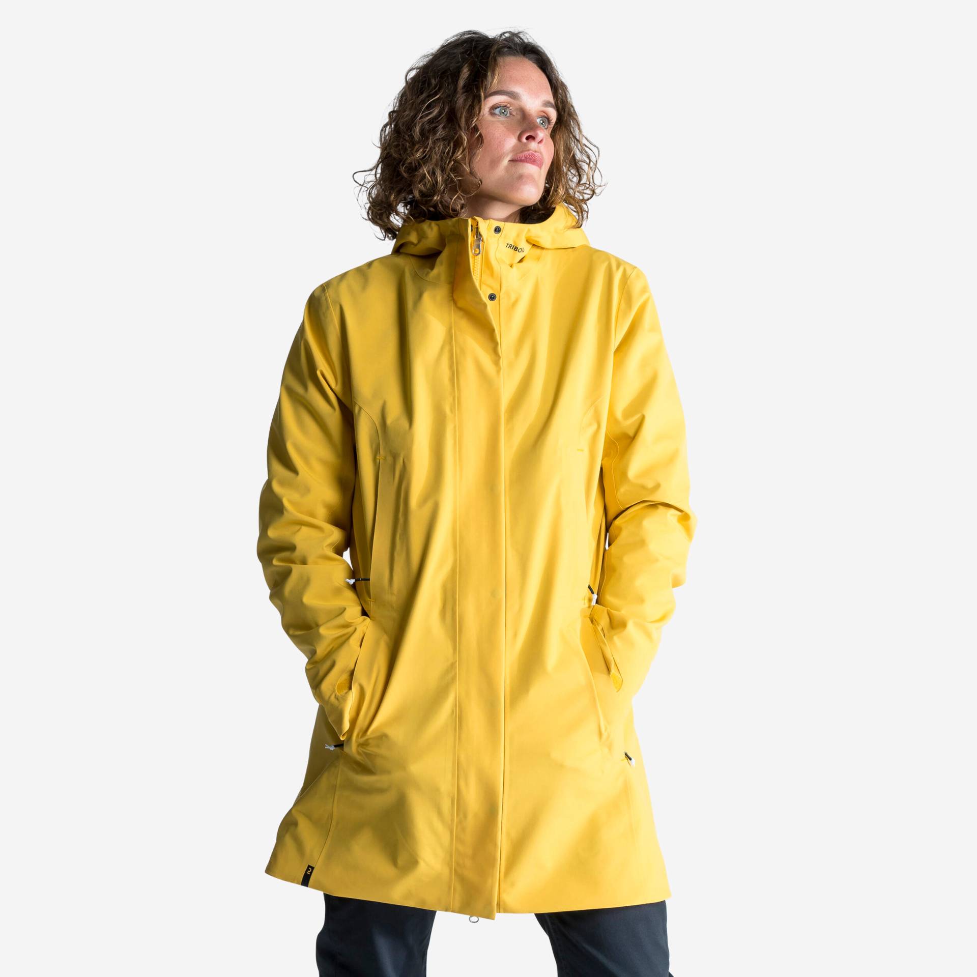 Segeljacke Damen Wachsjacke wasserdicht Sailing 300 gelb von TRIBORD