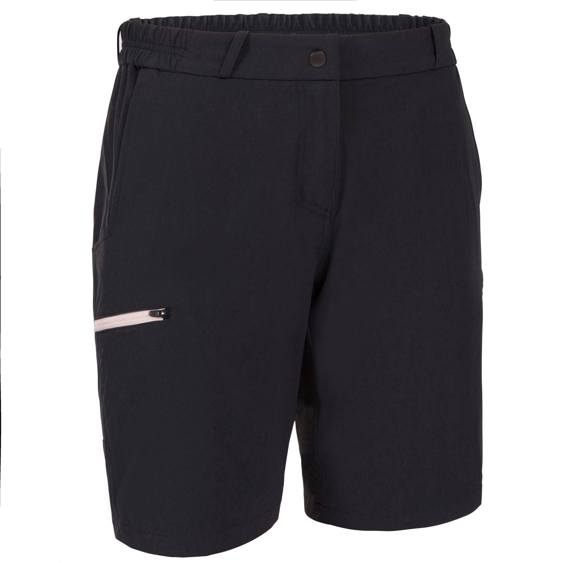 Shorts Segeln Damen 500 wasserabweisend strapazierfähig 500 schwarz von TRIBORD