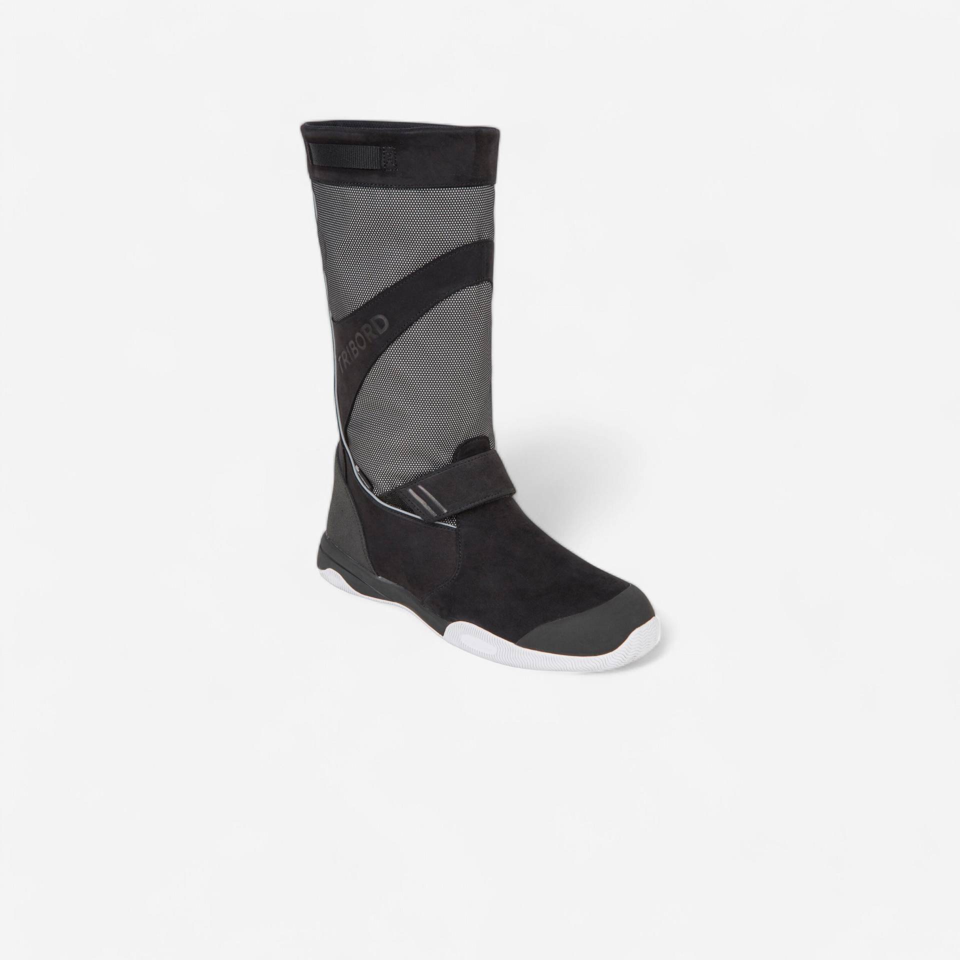 Segelstiefel Damen/Herren wasserdicht 900 schwarz von TRIBORD