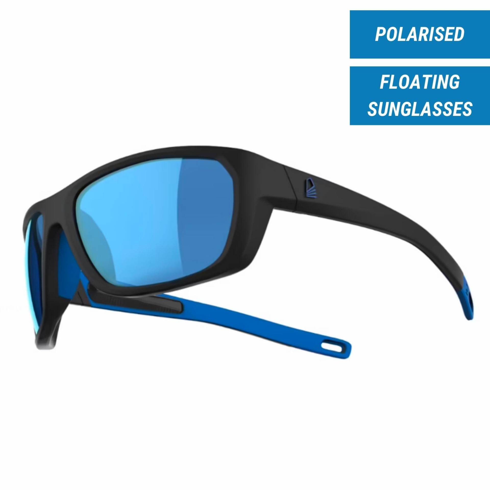 Sonnenbrille Segeln Damen/Herren schwimmfähig polarisierend 500 Grösse M schwarz von TRIBORD