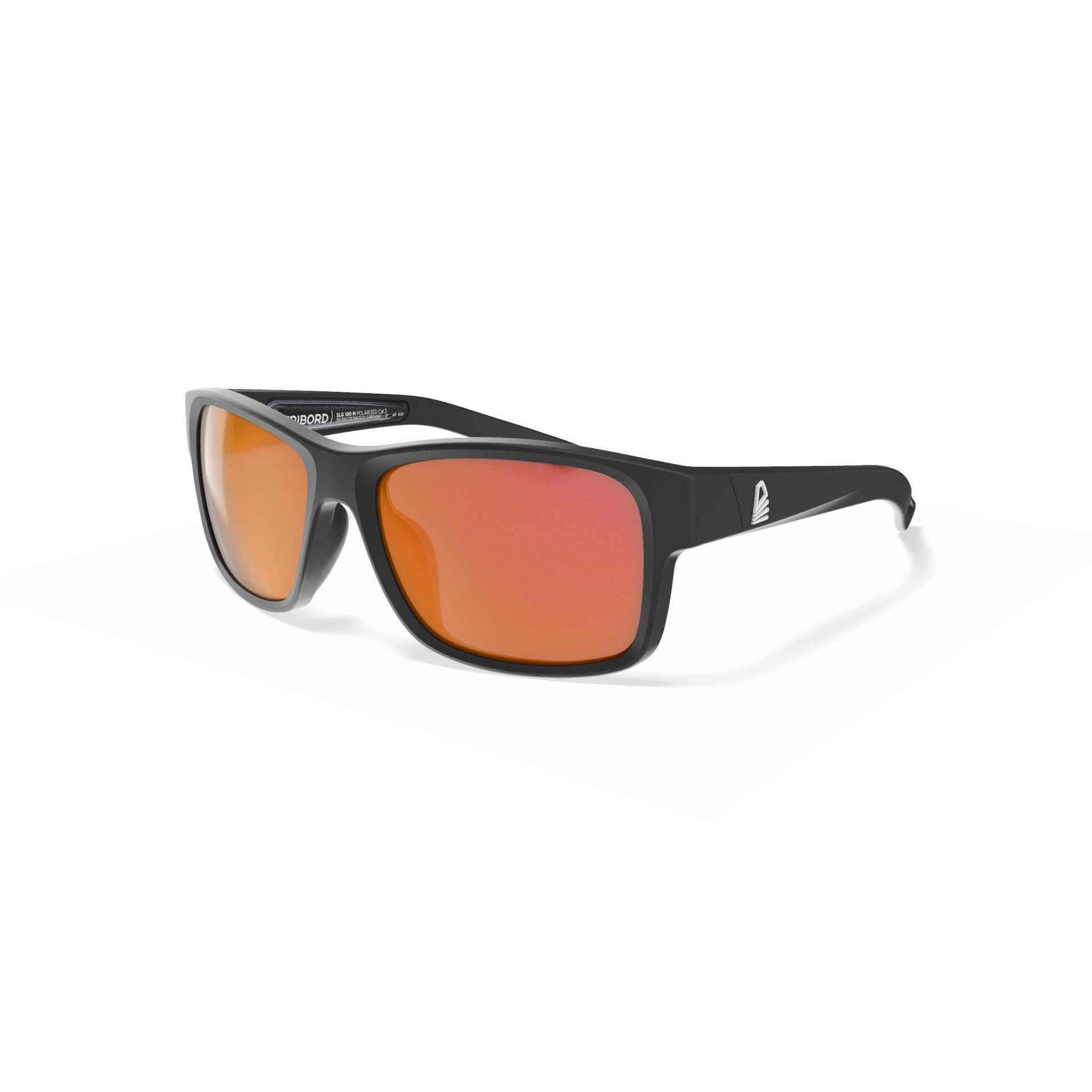 Sonnenbrille Segeln Damen/Herren schwimmfähig polarisierend 100 Grösse M schwarz von TRIBORD