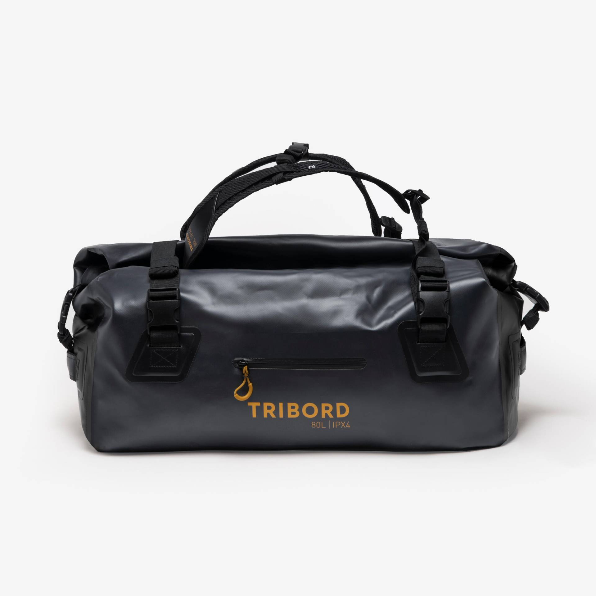 Sporttasche Duffel Bag Reisetasche Rucksack 80 l wasserdicht - schwarzgrau von TRIBORD
