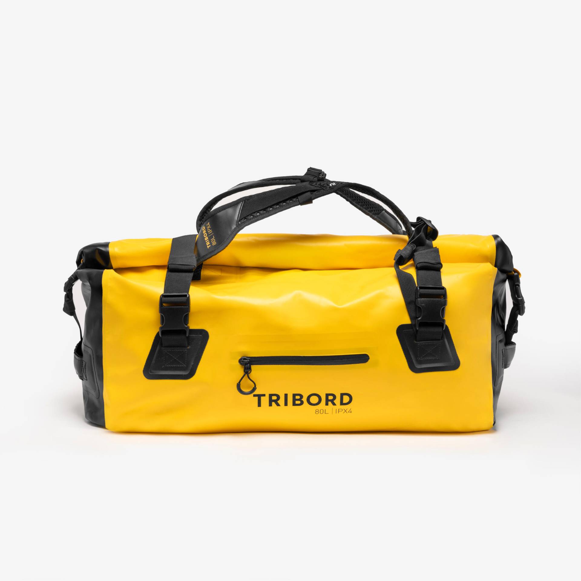 Wasserfeste Reisetasche Sporttasche 80 l - gelb/schwarz von TRIBORD