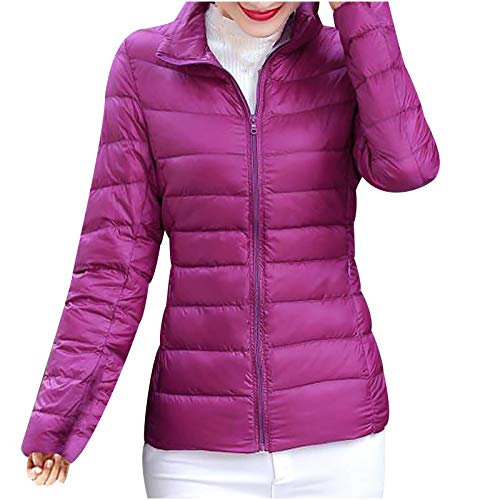 TRIGLIKOLEUM Daunenjacke Damen Warme Dicke Winterjacke Steppjacke mit Stehkragen Langarm Übergangsjacke Große Größen Softshelljacke Winter Reißverschluss Strickjacke Oberbekleidung mit Tasche S-3XL von TRIGLICOLEUM