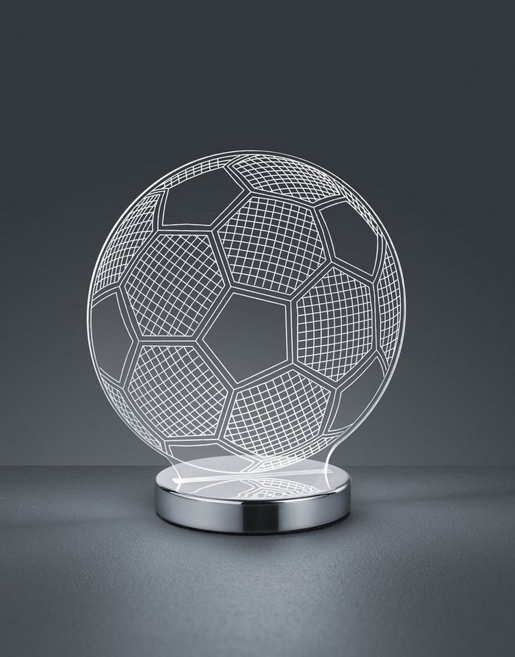 Reality Leuchten LED Tischleuchte Ball, mehrere Helligkeitsstufen, LED fest integriert, Farbwechsler, Tischlampe in Fussball-Optik, Lichtfarbe wechselbar 3000 bis 5000 K von Reality Leuchten