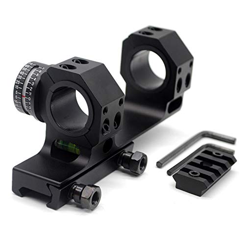 TRIROCK 25.4mm 30mm Dual Scope Rings Mount Cantilever with Angle Cosine Indicator & Bubble Level fits 21mm Picatinny Weaver Rail von TRIROCK