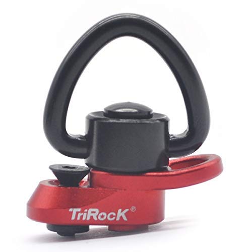 TRIROCK Keymod Sling Swivel Heart-Shape Loop with Push Button Red QD Base & Sling Mount with a Hole for Snap Clip Hook Spring von TRIROCK