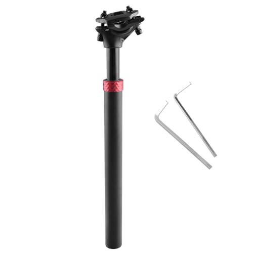 TRIWONDER Fahrrad Sattelstütze 25.4/27.2/28.6/30.4/30.8/31.6mm, Aluminium Sattelstange 350mm Länge für MTB BMX E-Bike Rennrad Trekkingrad (04 Schwarz, 28,6 x 350 mm (27.2 seatpost + 30.4 Shim)) von TRIWONDER