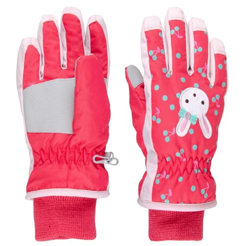 TRIWONDER Kinder Skihandschuhe, Winter Handschuhe, Kalt Wetter Handschuhe für Junge und Mädchen (Rot, L (9-13 Jahre alt)) von TRIWONDER