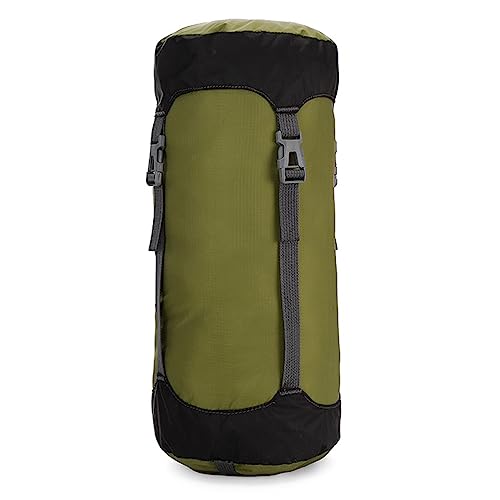 TRIWONDER Kompressionssack Wasserabweisend und Ultraleichte, Schlafsack Aufbewahrungstasche mit Staubklappe für Schlafsack Rucksackreisen, Wandern, Camping, Reisen (L, B - Grün) von TRIWONDER