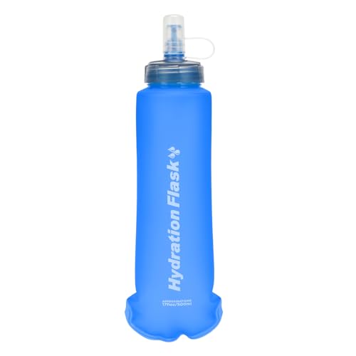 TRIWONDER Soft Flask 500ml - Faltbare Auslaufsichere Trinkflasche aus TPU, BPA-frei für Fahrradfahren, Fitness & Outdooraktivitäten - Trinkrucksack Kompatibel (Blau - 1 Stück, 500ml) von TRIWONDER