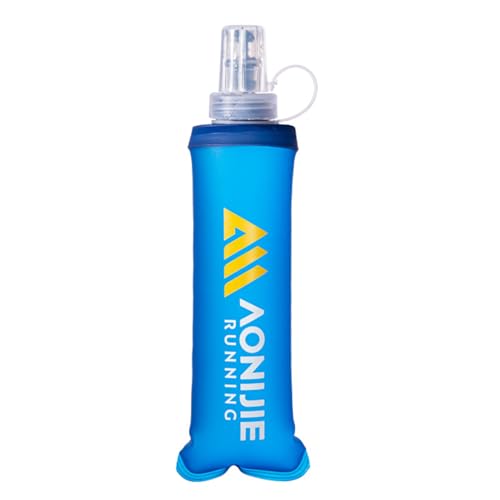 TRIWONDER TPU Soft Flask Faltbarer Trinkflaschen, Wasserflasche BPA-Frei Sportflasche Hydrationszubehör für Trinkrucksack Fahrrad Sport (250ml) von TRIWONDER
