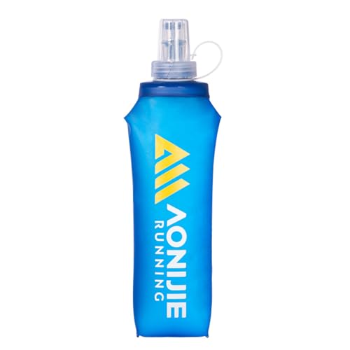 TRIWONDER TPU Soft Flask Faltbarer Trinkflaschen, Wasserflasche BPA-Frei Sportflasche Hydrationszubehör für Trinkrucksack Fahrrad Sport (500ml) von TRIWONDER
