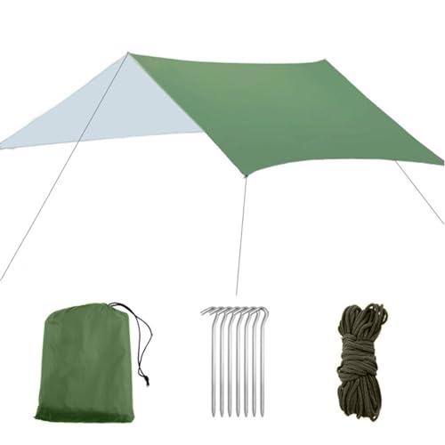 TRIWONDER wasserdichte Zeltplane, Tarp für Hängematte, Regenschutz Sonnenschutz für Ourdoor Camping (Grün) von TRIWONDER