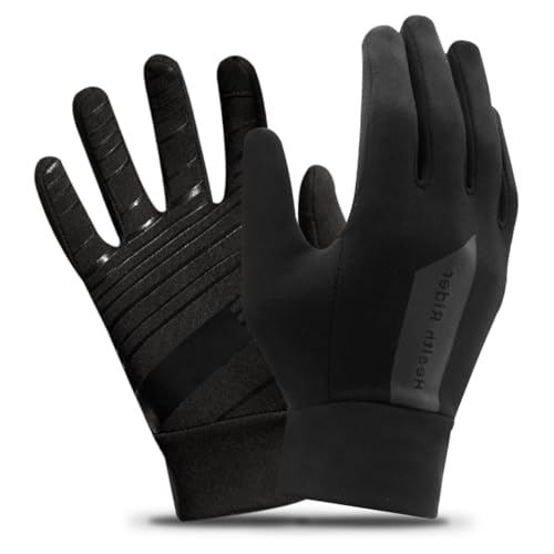 TRIWONDER Winterhandschuhe Herren Fahrradhandschuhe Handschuhe Touchscreen Sporthandschuhe Warme Anti-Rutsch Laufhandschuhe (Schwarz, M) von TRIWONDER