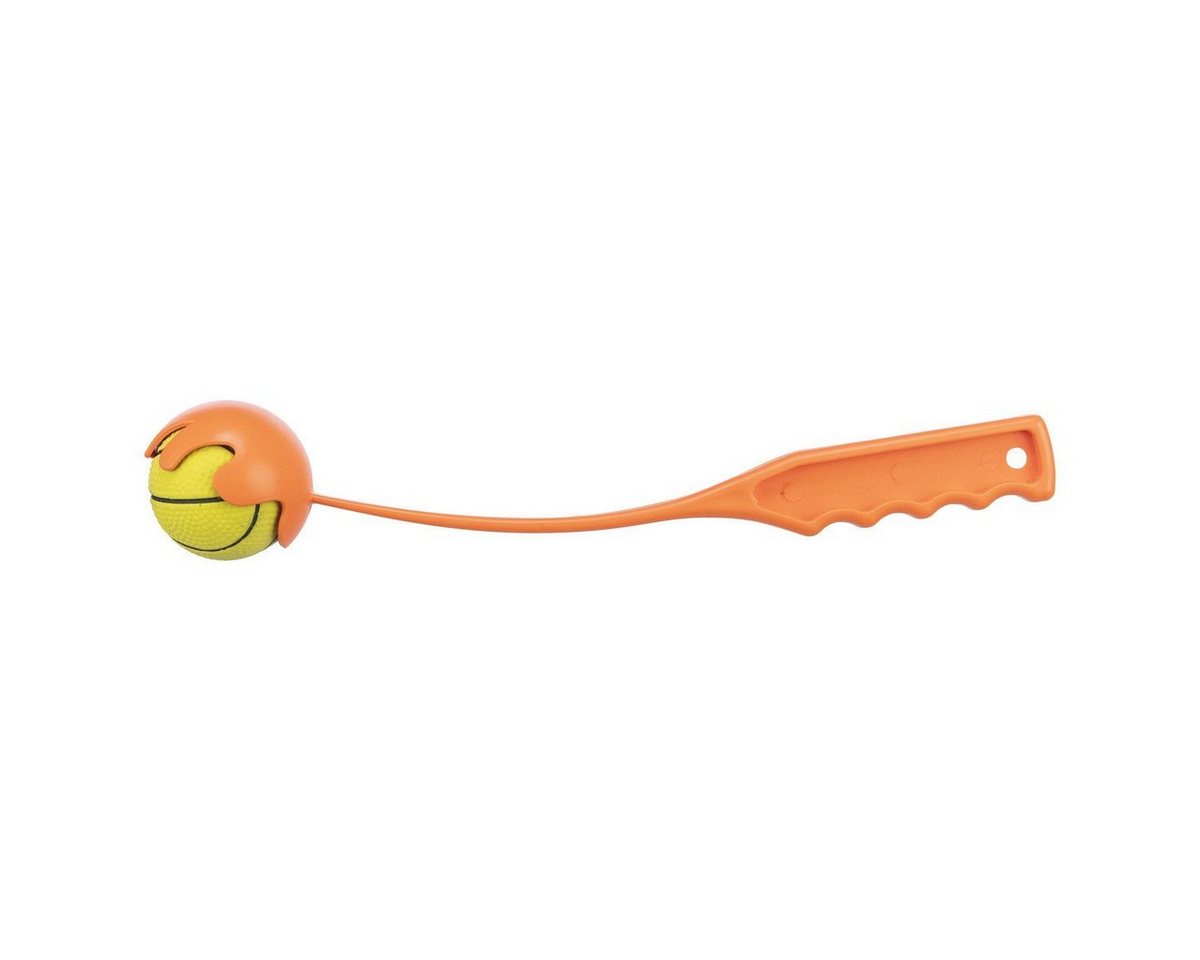 TRIXIE Outdoor-Spielzeug Ballschleuder mit Ball V1, Maße: 30 cm / ø 6 cm / passende Ersatzbälle: ankfs-31763, ankfs-16086, ankfs-16092, ankfs-16091 / Farbe: orange/lime von TRIXIE