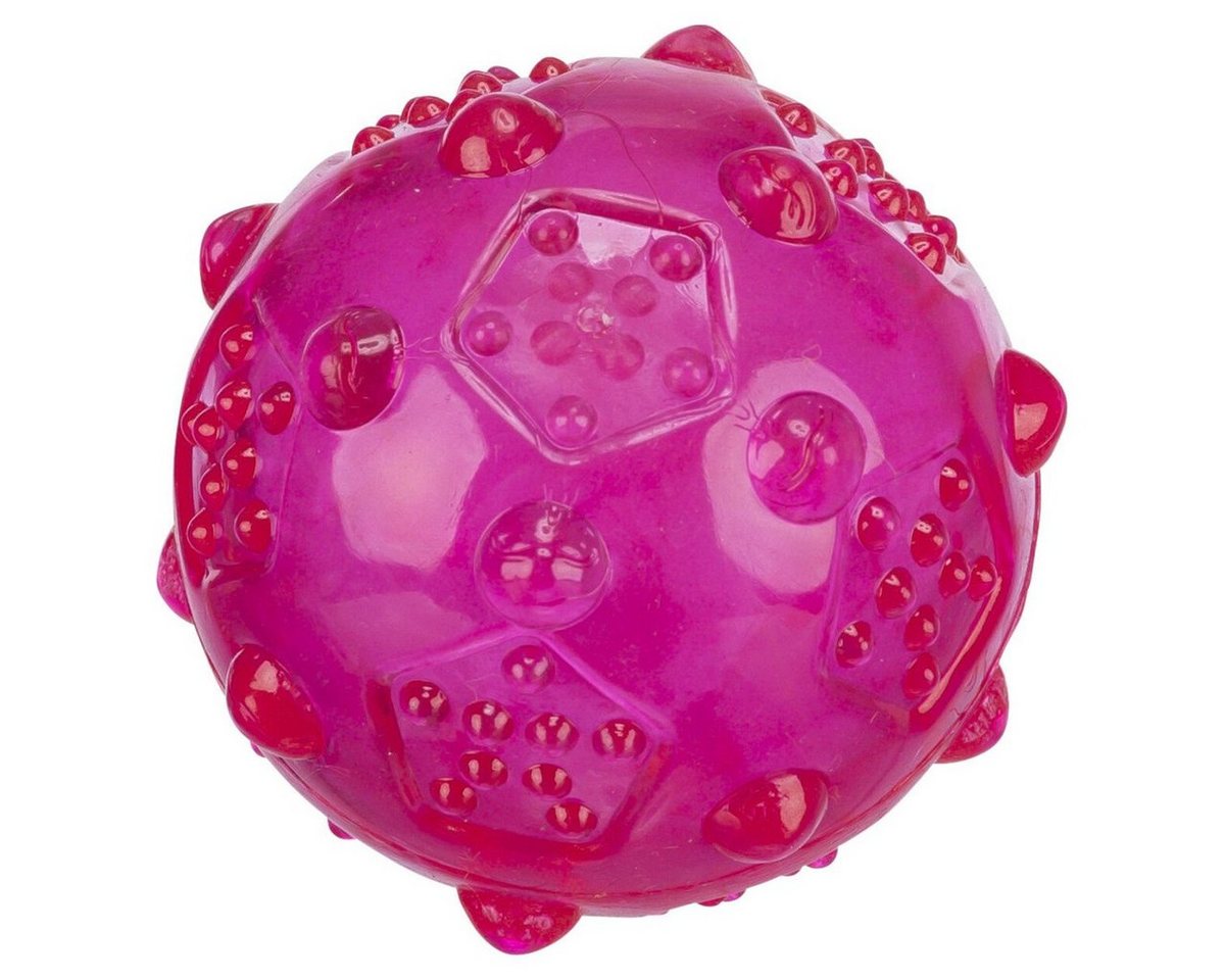 TRIXIE Spielknochen Ball, thermoplastisches Gummi (TPR), Durchmesser: 7 cm / Farbe: pink von TRIXIE