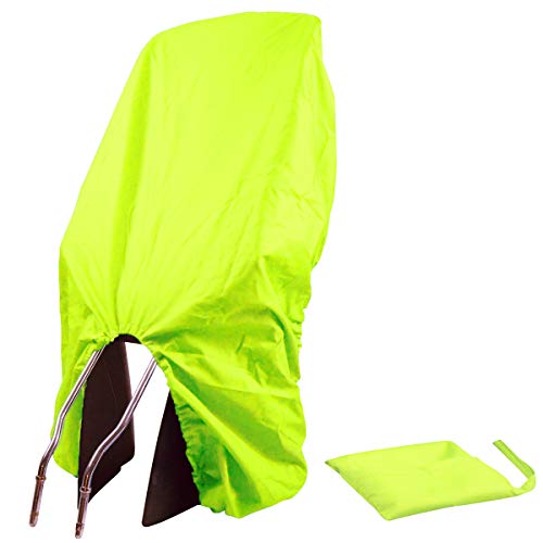 TROCKOLINO Regenschutz - wasserdichte Abdeckung für Fahrradkindersitz - Kindersitz Fahrrad hinten - gegen Schmutz und Nässe, Neongelb von TROCKOLINO