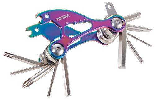 Troika Unisex – Erwachsene Multifunktionales Werkzeug Multifunktionswerkzeug, Irisierend/Silberfarben, handlich von TROIKA