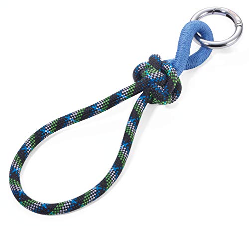 Troika Schlüsselband aus Segelseil mit dekorativem Knoten schwarz-blau-grün von TROIKA