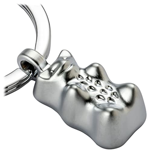 TROIKA Metall Schlüsselanhänger Gummibär in der Farbe Silber von Haribo, HB-K02/SI handlich von TROIKA