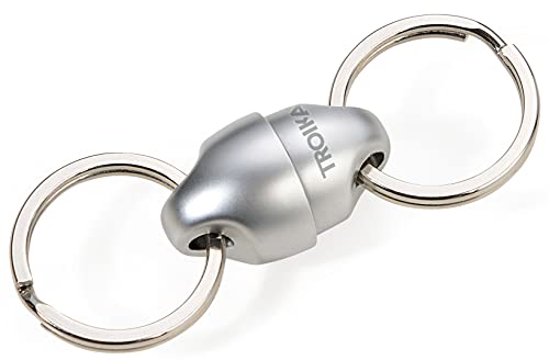 TROIKA magnetischer Schlüsselanhänger Plus Minus mit Einer Zugkraft von 2kg, Silber, KR21-12/MA handlich von TROIKA