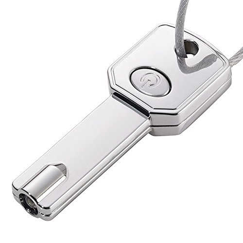 TROIKA Schlüsselanhänger LIGHT KEY - KR15-40/CH - Anhänger in Schlüsselform mit LED Licht (weiß) - glänzend silber - das Original von TROIKA von TROIKA