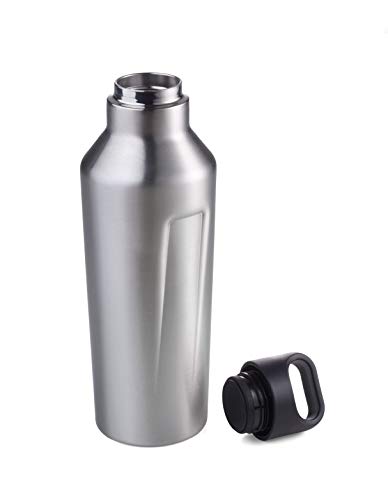 TROIKA Unisex – Erwachsene Heiß & Kalt Thermosflasche, Silber, 265 x 85 x 85 mm von TROIKA