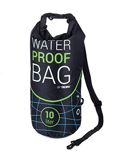 Troika Outdoor-Tasche für Wassersport, Angeln, Schwimmen, Wandern, Camping, Waterproof Bag, schwarz von TROIKA