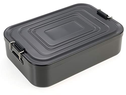 Troika Unisex – Erwachsene Lunchbox, schwarz, Brotdose XL von TROIKA