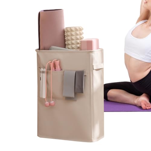 TROONZ Yogamatten-Aufbewahrungsregal, Yogamatten-Korbhalter,Eck-Oxford-Stoff-Yogamattenständer - Waschbares, platzsparendes Gestell, Mehrzweck-Korbhalter für Yoga-Stretchband von TROONZ
