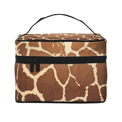 Giraffendruck, Make-up-Tasche, Kosmetiktasche, tragbare Reise-Kulturtasche, Federmäppchen von TRUIGYN