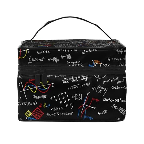 Mathematische Gleichungen, mathematische Formeln, Make-up-Tasche, Kosmetiktasche, tragbare Reise-Kulturtasche, Federmäppchen von TRUIGYN