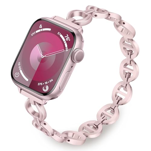 TRUMiRR Armband für Damen/Herren, Mesh Gewebte Edelstahl Uhrenarmband Metall für Apple Watch SE/iWatch Series 9 8 7 6 5 4 3 2 1, 41mm 40mm 38mm von TRUMiRR