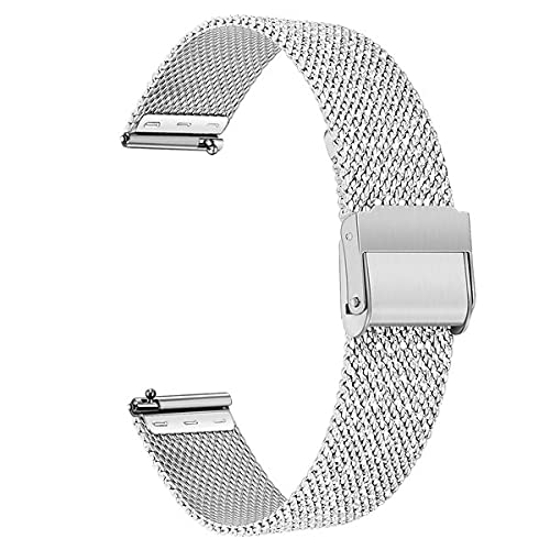 TRUMiRR Uhrenarmband Ersatz für Samsung Galaxy Watch 5 40mm 44mm/Galaxy Watch 4 40mm/Active/Active2 Armband, Mesh Gewebt Edelstahl 20mm Uhrenarmband Metall Schnellwechsel Armband von TRUMiRR