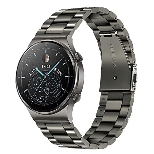 TRUMiRR Ersatz für Huawei Watch GT 4 46mm/Huawei Watch 4 Pro/Huawei Watch GT3 Pro 46mm/GT 3 46mm Armband, 22MM Edelstahl Gewebtes Mesh Metall Armband Ersatzband für Amazfit GTR3 Pro/Xiaomi Mi Watch von TRUMiRR