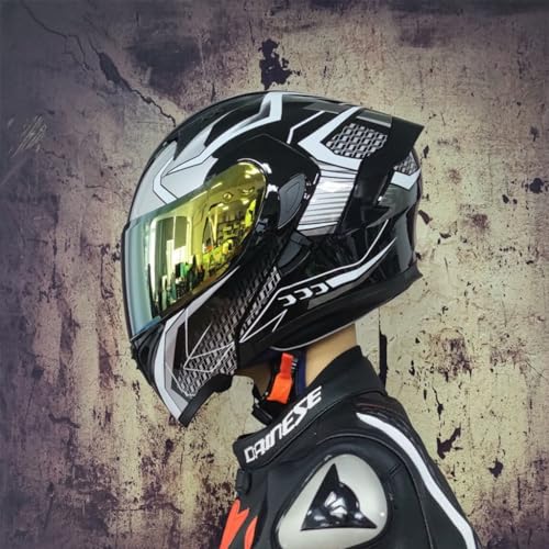 Männer Professionelle Motocross Helme Off Road Motorrad Motocicleta Capacete Kreuz Helm Motorrad Helm (Color : #12, Size : M(54-55cm)) von TS TAC-SKY