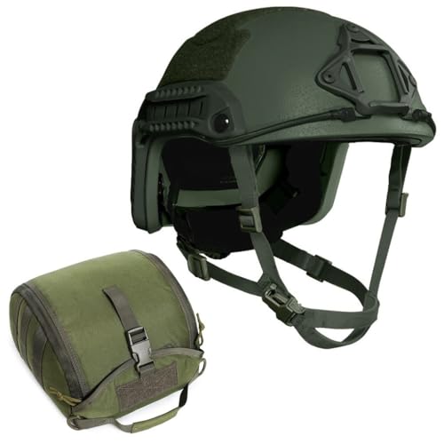 TS TAC-SKY NIJ IIIA ISO Leichter NIJ-Schutz Level IIIA Fast-Helm Aramid Fast Military Tactical Bulletproof Combat Ballistic Helm (Color : OD, Size : XL) von TS TAC-SKY